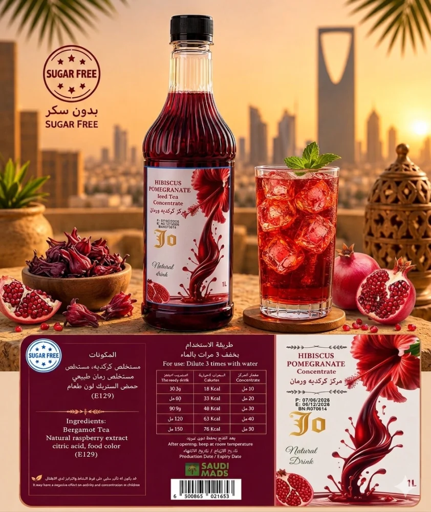 Sugar-Free Hibiscus Pomegranate Con
