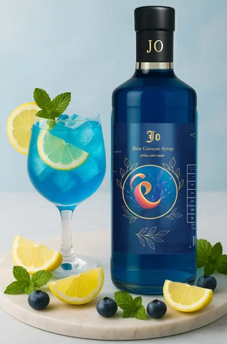BLUE CURACAO SYRUP Orange Peel Syrup - 1 Liter سيروب قشر البرتقال – 1 لتر