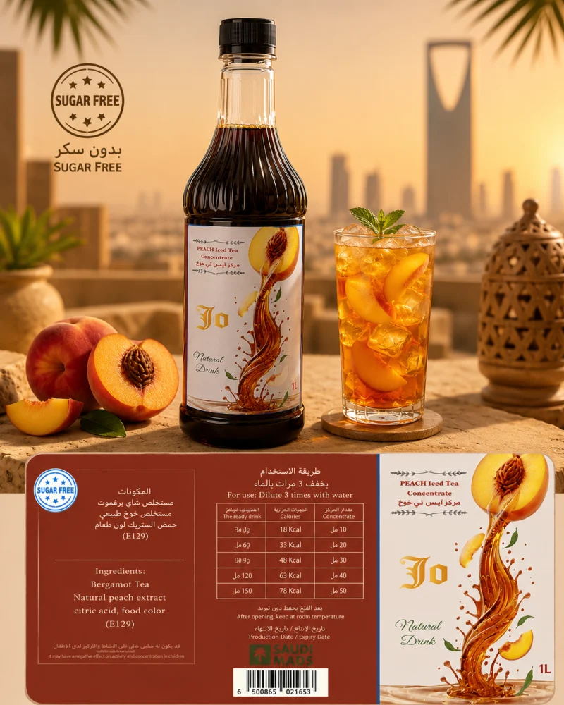 Sugar-Free Peach Iced Tea Concentra